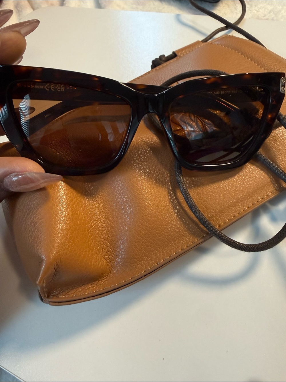 MCM Tortoiseshell Cat-Eye Sunglasses with Brown Lenses